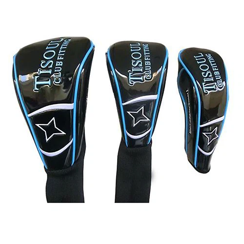 Factory Price Custom Embroidery Golf Driver Head Cover PU Enamal Leather Golf Fairway Woods Club Headcovers